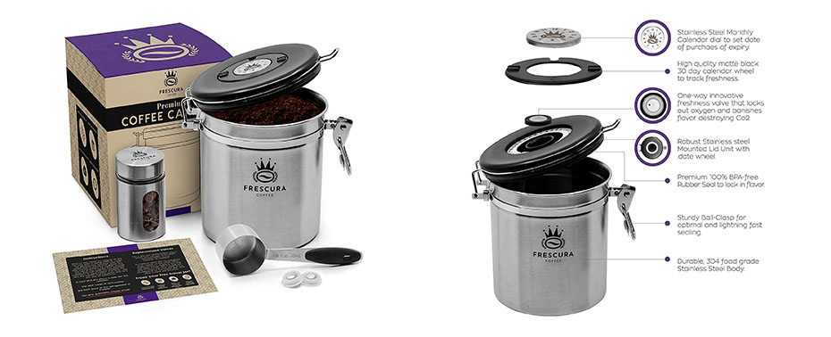 Frescura Coffee Airtight Coffee Canister