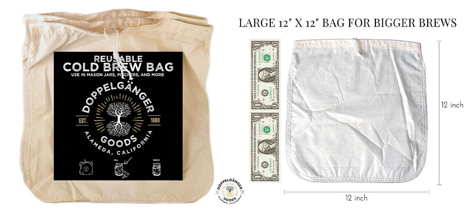 Organic Cotton Cold Brew Coffee Bag 